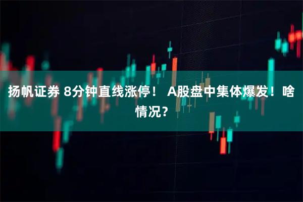 扬帆证券 8分钟直线涨停！ A股盘中集体爆发！啥情况？